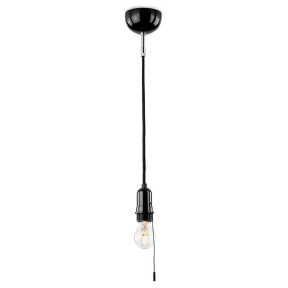 kortademigheid eenvoudig Gemiddeld Fitting Hanglamp Trekschakelaar Zwart Bakeliet • New Bakelite