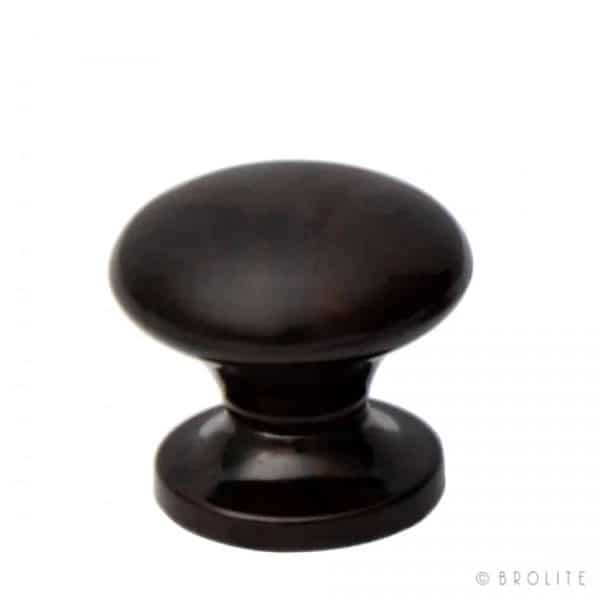62151 PHILITE MEUBELKNOP KLEIN BRUIN-ZWART BAKELIET