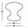 6219 Meubelknop afmetingen