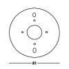 60152 Afmetingen Montageplaat rond