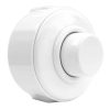 184622 Opbouwrand rond wit bakeliet met dimmer