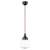 100857 Gebogen Kegel Hanglamp met Rood Textielsnoer